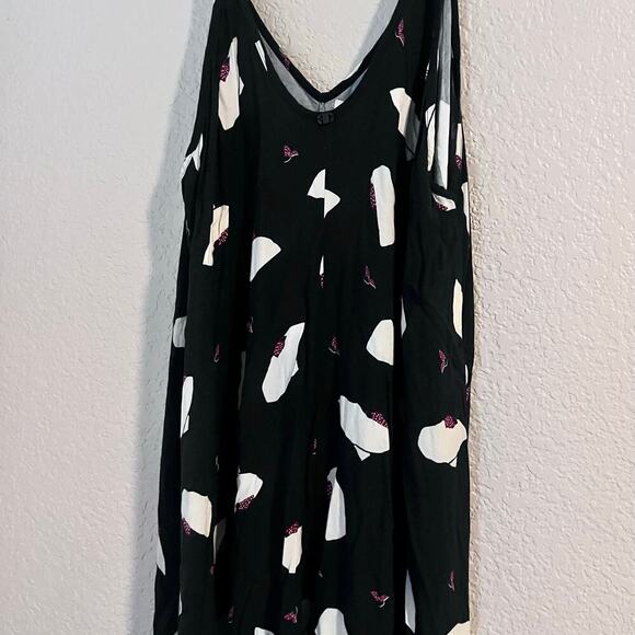 Adriana Degreas Maxi Dress Black Floral V Neck Spaghetti Strap Logo Revolve - Picture 7 of 9